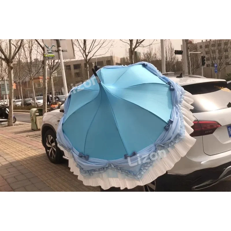 Violet Evergarden Dress - CyAnime Violet Evergarden Cosplay Umbrella Blue