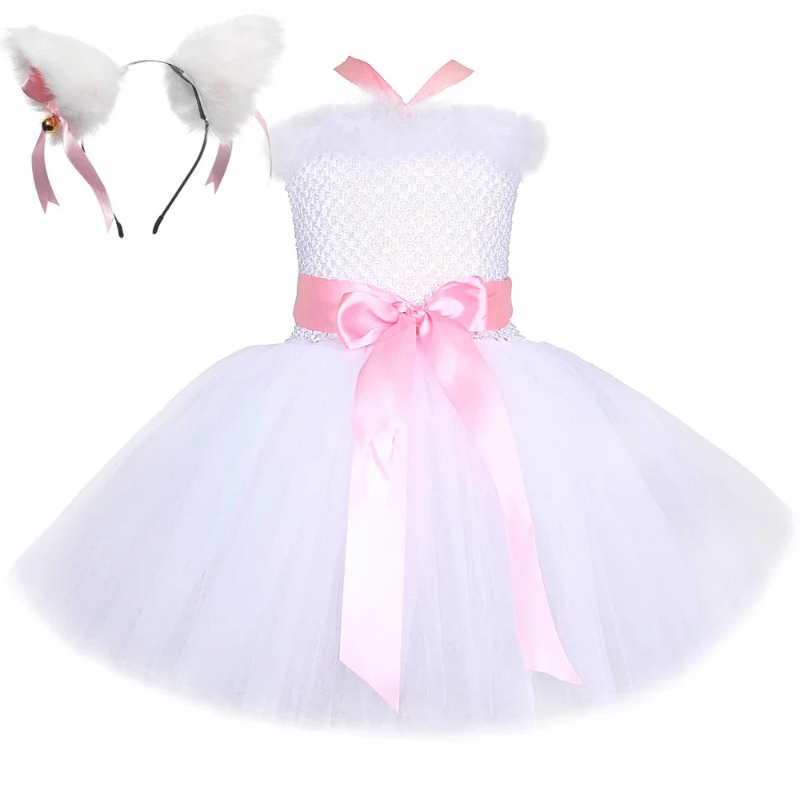 Anime Cosplay Simple - White Fox Costume for Girls Birthday