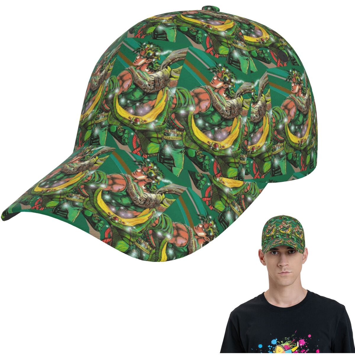 Jojo Bizarre Hat - Jojo Bizarre Adventure Joseph Joestar Mesh