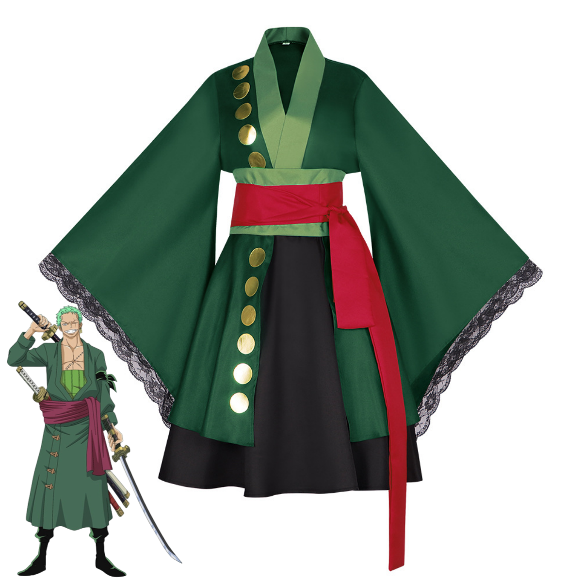 XqAnime Roronoa Zoro Cosplay C – Anime Zoro Cosplay Female recenzja i cena