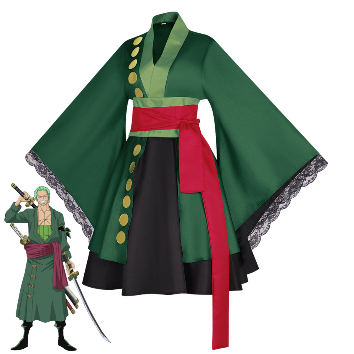 XqAnime Roronoa Zoro Cosplay C – Anime Zoro Cosplay Female recenzja i cena