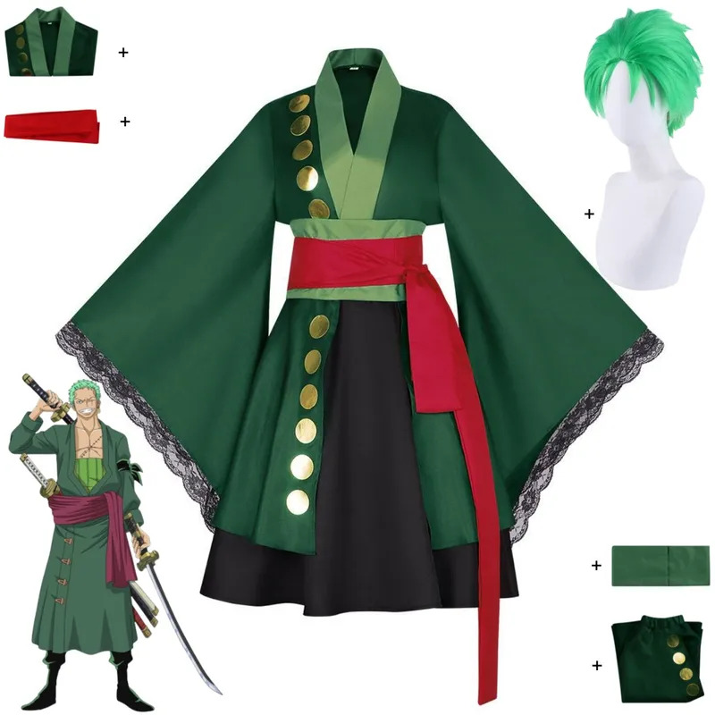 Anime Roronoa Zoro Cosplay Cos – Anime Zoro Cosplay Female recenzja i cena