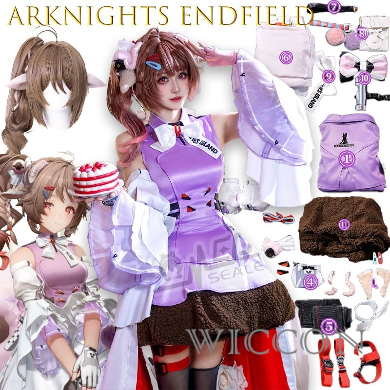 Halloween Adults Arknights End – Anime Cosplay Blue Hair recenzja i cena
