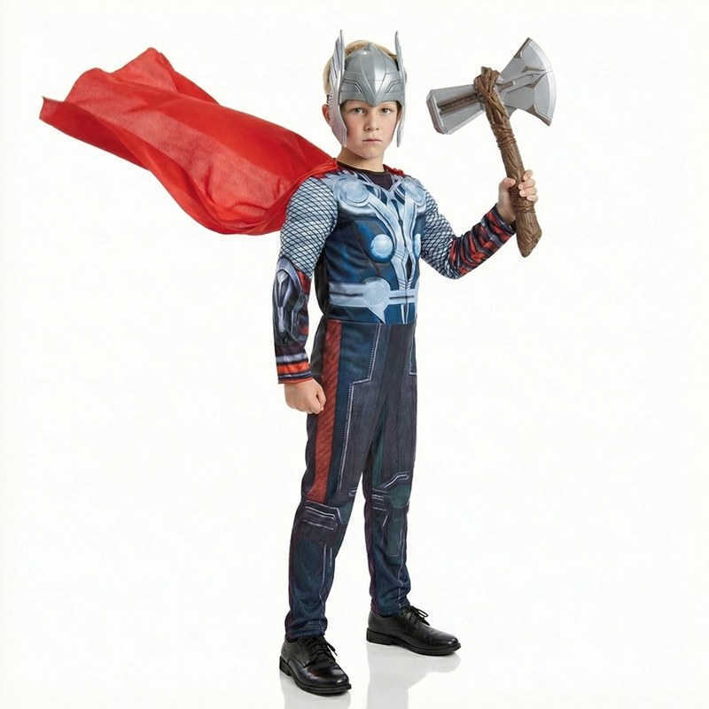 Kids Thor Superhero Cape Costu – Anime Cosplay For Halloween recenzja i cena