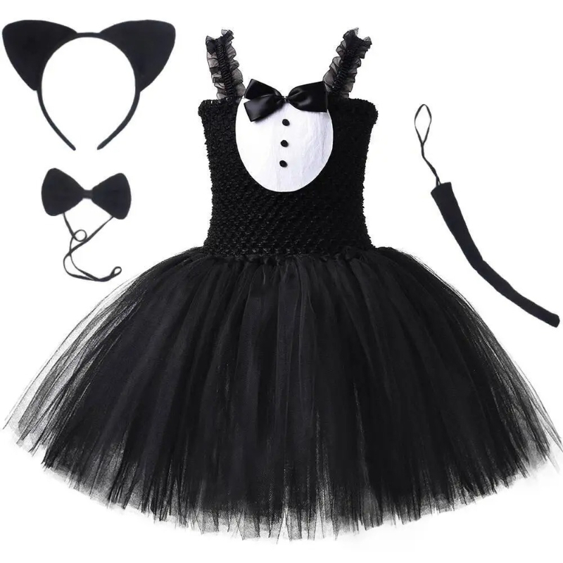 White Black Cat Tutu Dress for – Anime Cosplay Simple recenzja i cena