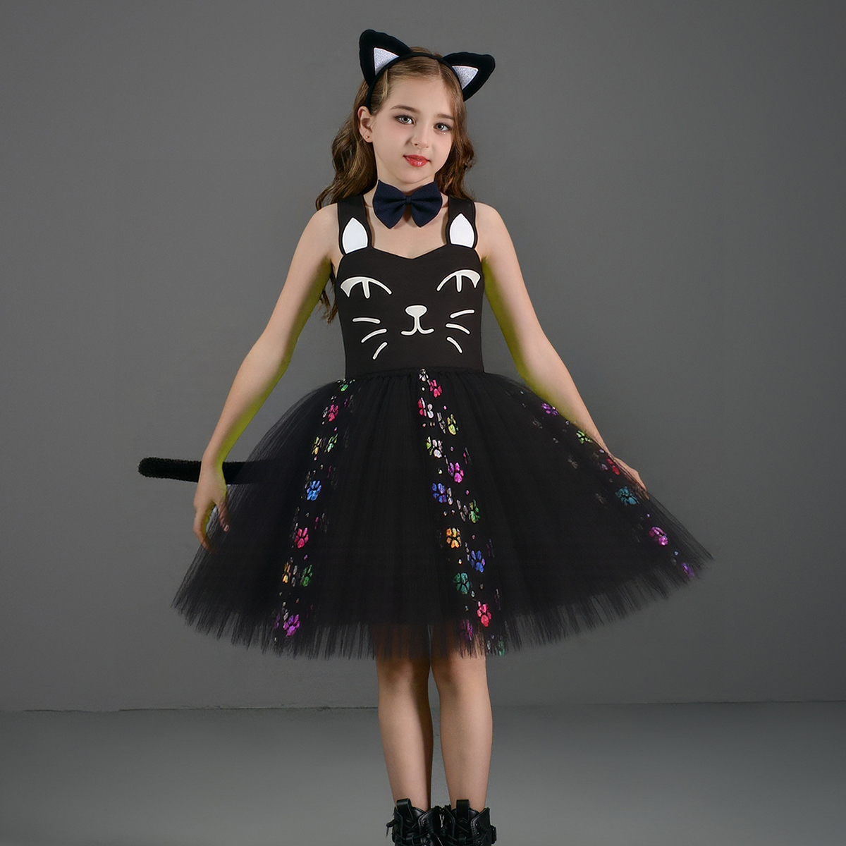 Pink Black Cat Tutu Dress for  – Anime Cosplay Simple recenzja i cena