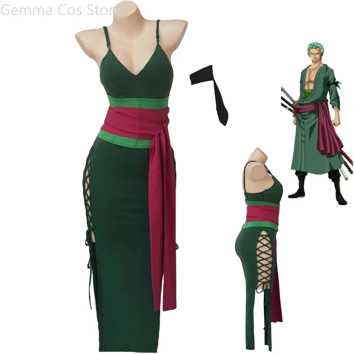Anime Roronoa Zoro Cosplay Cos – Anime Zoro Cosplay Female recenzja i cena