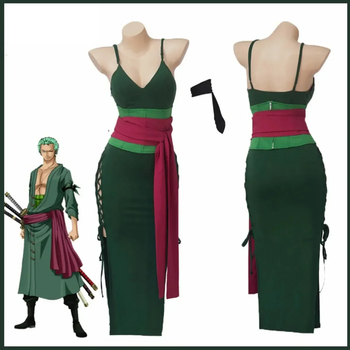Anime Roronoa Zoro Cosplay Cos – Anime Zoro Cosplay Female recenzja i cena