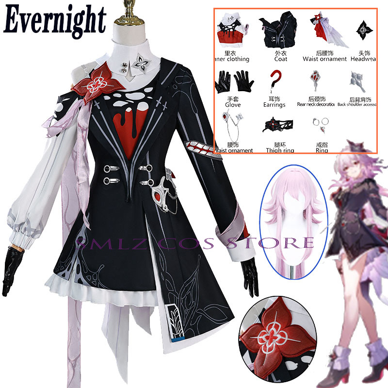 Newly Evernight Cosplay Honkai – Anime Cosplay Clothes recenzja i cena