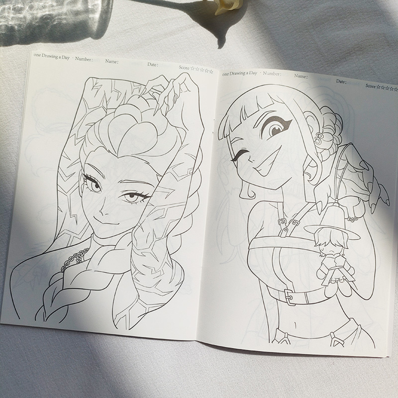 Hot 56 Pages Kids Anime Cartoo – Anime Cosplay Coloring Pages recenzja i cena