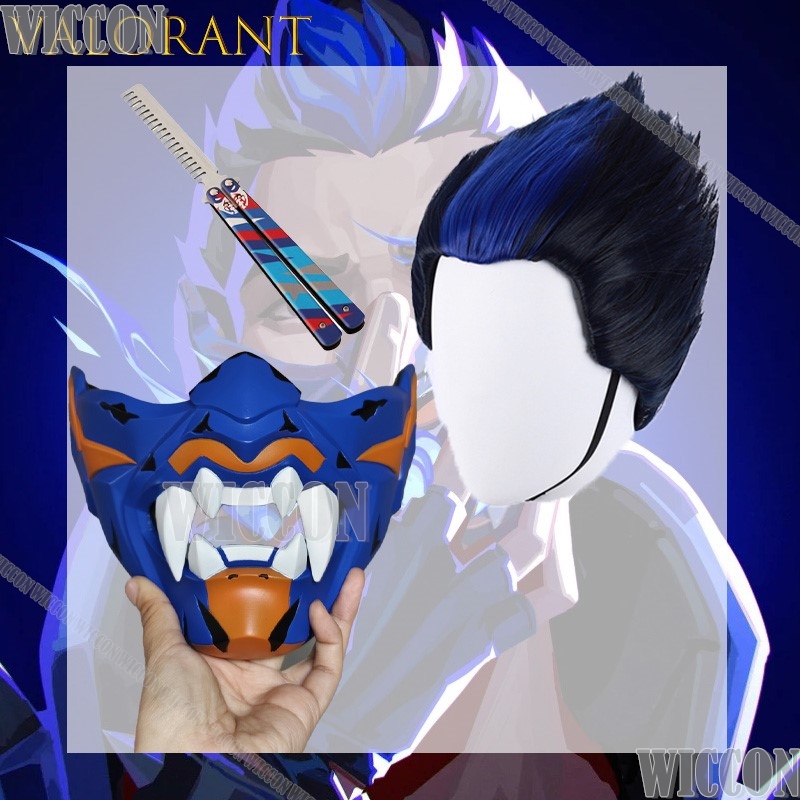 VALORANT Yoru Cosplay Wig With – Anime Cosplay Blue Hair recenzja i cena