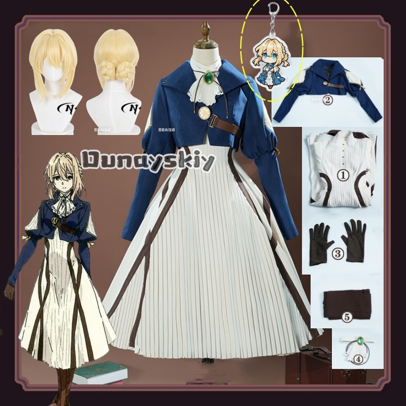 Violet  Cosplay Costume  Amine – Violet Evergarden Dress recenzja i cena