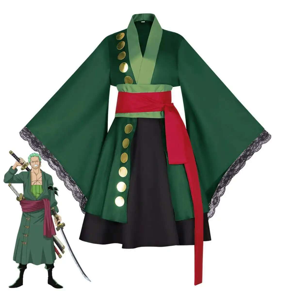 Anime Roronoa Zoro Cosplay Cos – Anime Zoro Cosplay Female recenzja i cena